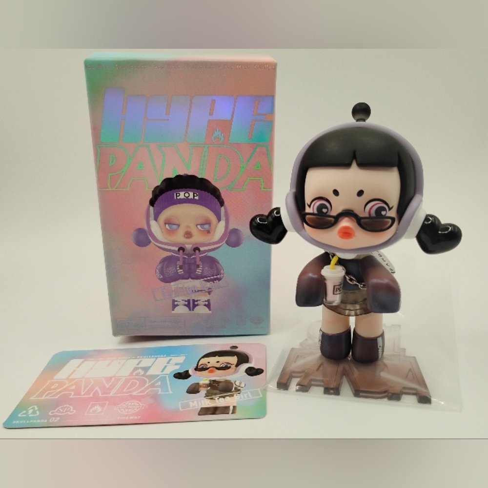 POP MART SKULLPANDA Hypepanda Series Confirmed "Milk Tea Girl" BRAND NEW